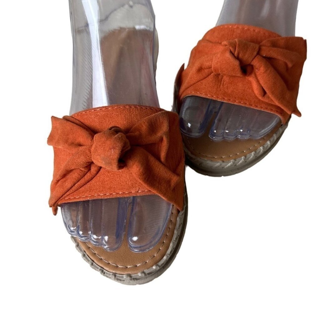 Enjoy Shoes  Women's Sandals Slippers Synthetic Orange Size 6 Uk 4 Sku 2529 - Picture 2 of 11